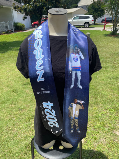 Personalized Graduation Stoles - Custom Image & Text