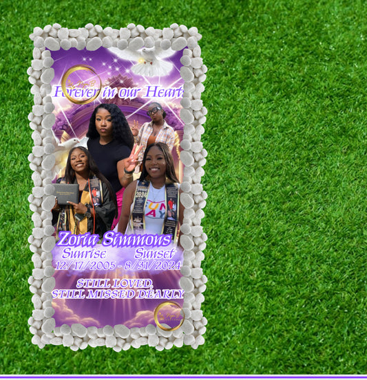 Custom Memorial Grave Blanket