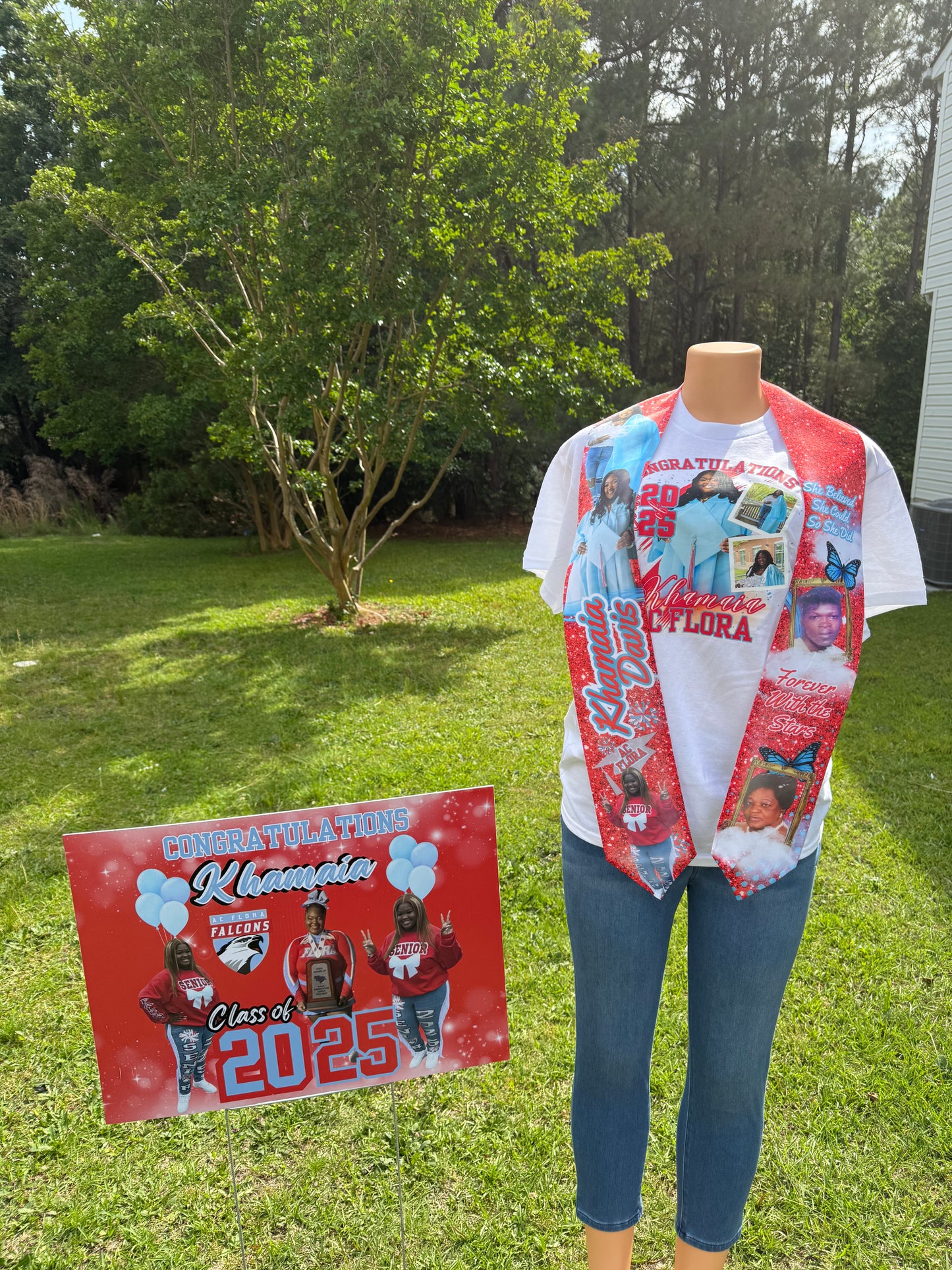 Custom Graduation Yard Sign -  Personalized Name & Photo Display