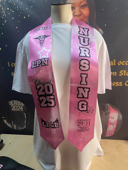 Personalized Graduation Stoles - Custom Image & Text