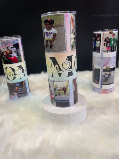 Personalized Photo Tumbler - Custom Drinkware with Your Picture or Text